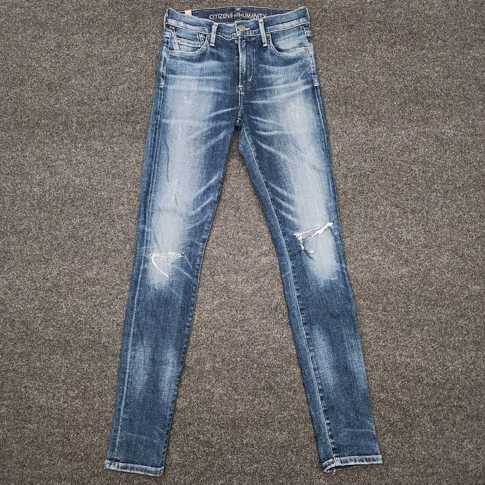 Citizens of Humanity Womens 25 Rocket High Rise Skinny Jeans‎ USA Distressed